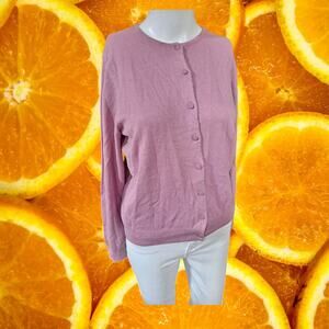 August Silk Cashmere Silk Pink Button Up Cardigan Size M‎